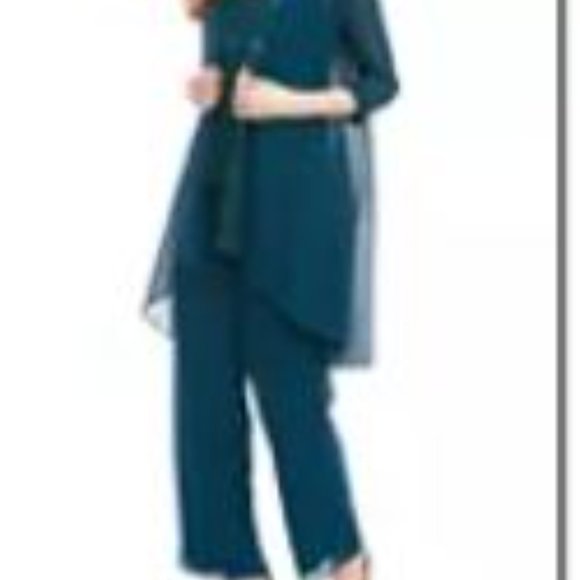 Le Bos Women's 3 Piece Social Occasion Pant Set - Picture 8 of 9